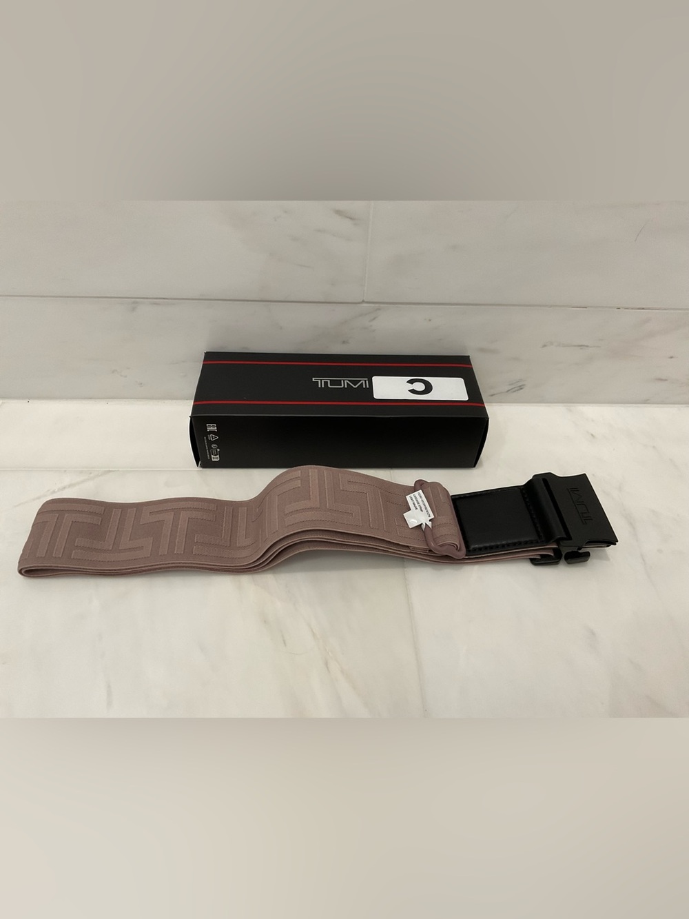 NEW Tumi 31.0” Monogram Clip Luggage Strap - LIGHT MAUVE color